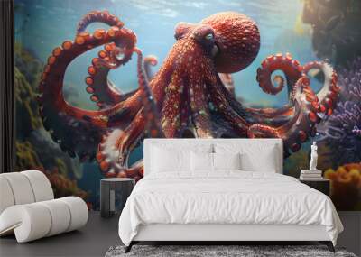 Large octopus  Wall mural